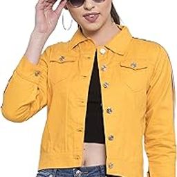 Acid Wash Denim Jacket, Cropped Style, Side Stripes, Button Front with Chest Pockets-image-18