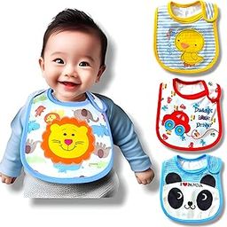 SAMSPIRE 100% organic cotton bibs, food bibs for both baby boy and girl, three layer waterproof bibs, soft and durable-picture-24