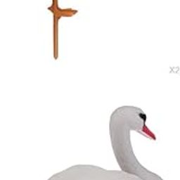 MERISHOPP 4 Floating Swan Decoy for Outdoor Activity Fishing Garden Decors Pest Scarecrow-image-7