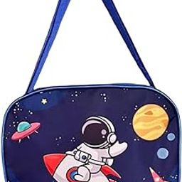 Le Delite Women Astronaut Theme Waterproof Side Sling Bag For Kids Age 1-7 Years,Space Picnic Bag Small Size,Kindergarten Travel Bag - Multipurpose Sling Bag, Lunch Box Tiffen Handbag (Space)-image-54