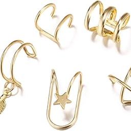 Jewellery U Shape Non Piercing Earrings Combo for Women and Girls (Gold) (YBEAR_32870), medium-50