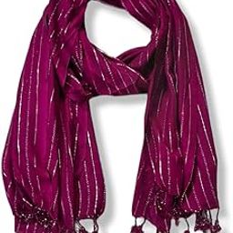 Women fancy zari stole/hijab size 28×72 Purple-23
