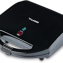 Lazer Bronzy Sandwich Toaster with Easy Lock | Shock Proof Body | Non-Stick Plates | 750 Watt (Black)-11