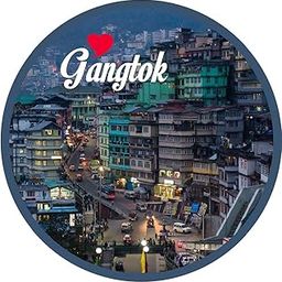 Love Gangtok City I Souvenir l Travel I Fridge Magnet (Metal, Multicolour, 75mm)-image-3