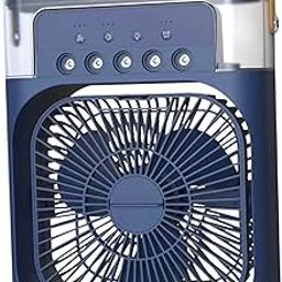 Portable Air Conditioner Quiet Small Desk Air Fan for Travel Outdoor Work Blue-30