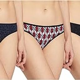 Women's Pack of 5 Cotton Rich Mid Waist Printed Hipster Panty- (Colors and Prints May Vary)-image-15