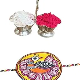 okhai Amara' Peacock Madhubani Paint Rakhi-picture-44