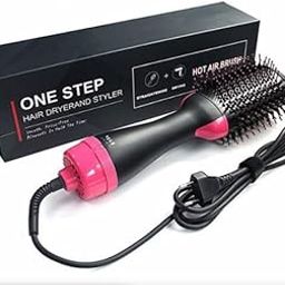 One Step Hair Dryer and Volumizer, Hot Air Brush, 4-in-1 Styling Brush, Hair Straightener Curler, 1000 Watts, Black-41