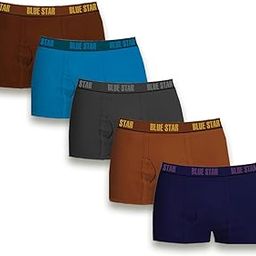 Men's Super Combed Cotton Trunk (Pack of 5)| Combo Brief with Ultrasoft Waistband| Regular Fit Solid Colors Underwear-48