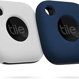 Silicone Case for Tile Mate 2024, Tile Mate 2022, Soft Scratch Resistant Cover with Carabiner (2 Pack White+Navy Blue)-picture-23