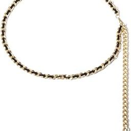 Black Flannel Woven Chunky Metallic Waist Chain/Belt For Women And Teen Girls-image-27