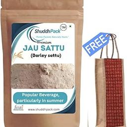 ShuddhPack Jau Sattu 1kg with Free Jute Water Bottle Bag | Natural Barley Sattu | Energy Booster Drink | High Protein & Fiber | Ideal for Summer Refreshment-image-36