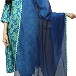 rangriti Women Indigo Cotton Blend Woven Dupatta_Free Size-picture-28