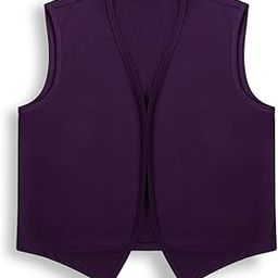Unisex No Pocket Button Uniform Vest Halloween Costume Outfit (2X-Large, Purple)-picture-40