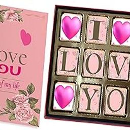 Redbakers.in I Love You 12 Chocolate Gift Box & Greeting Card Combo (LovofmyLife), 180 gram-image-24