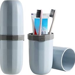 QIYANG SALES Travel Toothbrush Holder Case – Round Toothbrush Box & Cover – Compact & Portable Bathroom Organizer for Travel, Camping & Business Trips (Pack of 1)-image-3