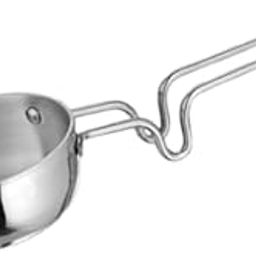 Damurhu Tadka Pan Aluminium | Vaghar Pan | Baghar Pan | Flame Safe | Gas Stove Safe | Stainless Steel Wired Handle | Scratch Resistant Silver 15 cm. Size-2-image-8