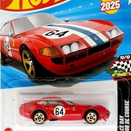 ANVIT Toy Zone HW's 'Ferrari Die-Cast Model Car, 1:64 Scale, RED Factory FRESHR Collection Mainlines (Ferrari 365 GTB4 Competizione)-image-74