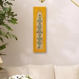 CRAFT TREE MDF Wall Hanging Jharokha Frame | Hand-Carved Decorative Window Frame | Vintage Home & Office Décor | Multicolor-26