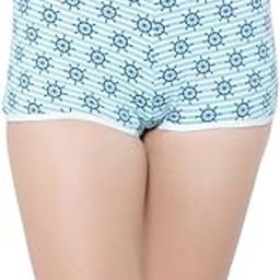 Women's 100% Cotton Medium Waist Outer Elastic Boyshorts Panty-image-23