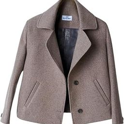 Women's Wool Peacoat, Front Pockets-image-98