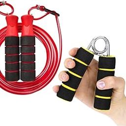 Hand Exercise Gripper & Jump Rope for Men, Women Rope for Exercise, Workout, and Weight Loss, Training Rope for Fitness-image-97