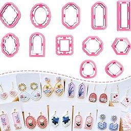 Dhanishtha | Polymer Clay Cutter Cutters | Clay Cutter Clay Tool | Basic Shapes Earing Making Tools | Clay Cutter Tool Jewellery Making Tools | Color May Vary | Set of 12 Cutters |-image-62