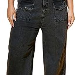 Black Wash Front Flap Pocket Straight Jeans-image-79
