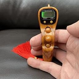 Face Me Hand Tally Counter Finger Ring Counter Tasbeeh & Jaap mala for Counting Purpose with LED (Wood Brown)-21