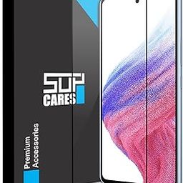 SupCares Military-Grade Gorilla Tempered Glass Screen Protector for Samsung Galaxy A53 (6.5 Inch) With Installation Kit | Edge to Edge Coverage | Black-26