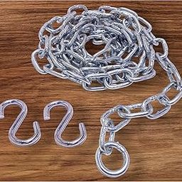 WTH Heavy Duty Metal Chain with S-Hook for Swing, Hanging Chair, Hammock, Bike, Bicycle, Car, Luggage, Channel Gate, Main Door (4ft, Capacity 500 Kg)-image-88