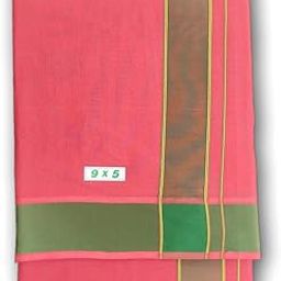 Men's Pure Cotton Dhoti With 2" inch Plain Border Dhoti (Size 9x5)-image-62