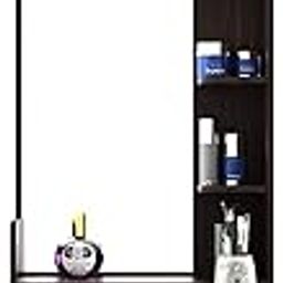 CASPIAN Furniture Dressing Table with Shelves and Drawer || Make up Table|| Organizer for Room Engineered Wood Dressing Table (Coffee Black & White)-picture-26