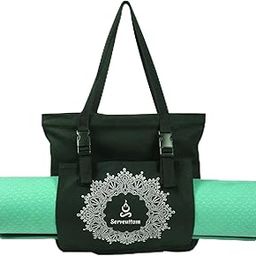 serveuttam Yoga Mat Bag - Bag Designed for Yoga Equipmets | Easy to Carry Yoga Mat Yoga Blocks Phone | Stylish Breathable and Easy to Carry Yoga Bag (Large, Side Bag, Black)-picture-11