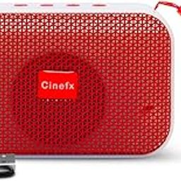 CINEFX Wireless Outdoor Speaker,Deep Bass,Powerful Loud Sound,Portable microSD Card Slot, USB Support Lightweight,Waterproof, Wireless Speaker-32