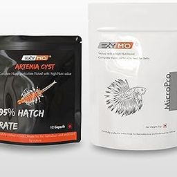 EXYMO Artemia Capsules 12 Capsules Brine Shrimp Eggs Capsules 95% Hatching & Betta Fish Food pellets (25g x 1) for Guppy, Betta Fish, All Tropical Fish Fries, All Aquarium Fishes at All Life Stages-image-26