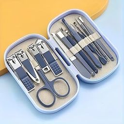 KitchEase 14-Piece Manicure Pedicure Kit for Women & Men – Stainless Steel Nail Clippers, Cuticle Remover, Eyebrow & Nose Hair Scissors – Professional Grooming Set with ABS Travel Case & Gift Box-image-62