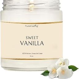 Puremazing Vanilla Scented Candle – 100% Soy Wax | Natural Aroma Oil | Non-Toxic | Long-Lasting Fragrance | 25-Hour Burn Time | 1 X 90 Gram | Perfect for Home, Office, Aromatherapy & Gifting.-22