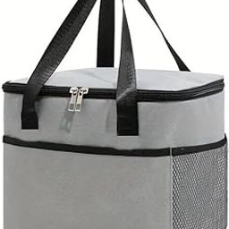 Wisik enterprise Thermal Insulation Lunch Bag Cooler Bag, Foldable Lunch Bag for Men and Women, Insulated Bag with Zipper, Food Cooler Bag, Double Layer for Work, Travel, Camping (1)-image-80