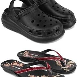 Premium Comfortable Regular Wear Clogs for Women with Stylish Flats Fashion Slippers for Women's & Girls Combo-O23-O18-8 Maroon(COMBO(2)-O23-O18-8_BZ)-EURO-39-image-130