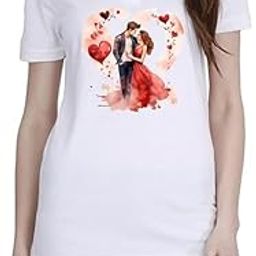 Couple Heart White Women Polo T-Shirt-image-3