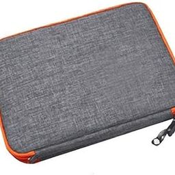 Waterproof Double Layer Electronic Accessories Gadget Organizer Bag,9.83 X 0.82 X 6.54 Inch | Grey & Orange-image-67