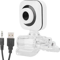 UniMarket® Camera, White 480P Adjustable 30 ° Drive-Free Camera Computer Accessory with Transparent Clip for Office-11