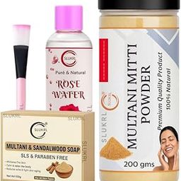 Natural Glow Set ? Multani Mitti Powder, Soap, Gulab Jal & Brush for Face & Body Herbal Glow & Rejuvenation Soap | With Natural Extracts & Essential Oils-image-72
