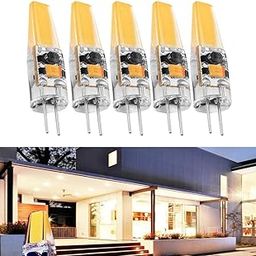 HEAVENGLOW 5 Pcs G4 3W Dimmable COB LED Light Bulb AC/DC 12V Crystal Silicone Lamp 38MM-image-16