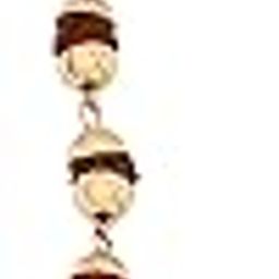Rudraksh Rakhi Bracelet, 14 Brown 5 Mukhi Beads, Gold-Plated Chain, 20 cm Traditional Design (RRPC7350R14PR)-image-85