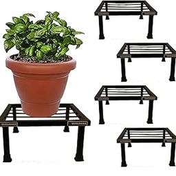 Qualisure Plant Stands for Outdoor Balcony, Durable Stand for Plants in Balcony, Pot Stands for plants in balcony Indoor & Outdoor Plants, Planter Stand for Balcony, Gamla &Flower Pot Stand (set of 4)-10