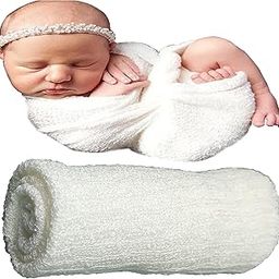 BabyMoon Baby Wrap Photography Props Stretch Without Wrinkle, Anti-Pilling, Breathable Blanket Swaddle Wrap (Pack of 1, Snow White)-picture-31