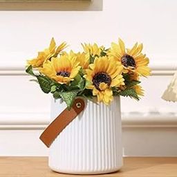 SATYAM KRAFT 1 Pcs Vase for Home Decor, Living Room, Office, Bedroom, Centre Table, Balcony,Ceramic Look Unbreakable Showpiece Flower Pot for Decorations(Plastic) (Only vase, No Flower) Size - 18 cm-16