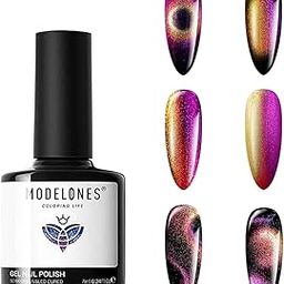 Modelones Nail Polish 7ml from BELLE GAGA UV Gelpolish Soak Off Nail Art Design Manicure at Home DIY Gifts for Women Girls UV Nail Gel Polish (1241)-image-52